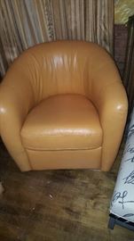 Leather club chair