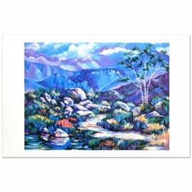 Adam Limited Edition Offset Lithograph on Paper "Un Lugar Privado": A limited edition offset lithograph on paper by artist Adam titled Un Lugar Privado. This lithograph is numbered and hand signed by the artist. Presents unframed.