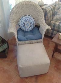 Wicker Chair $ 60.00 - Ottoman $ 30.00