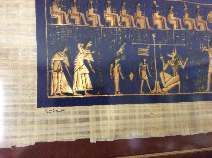 Hand painted papyrus 