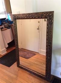 Large gold toned mirror