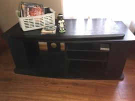 Black wooden TV stand