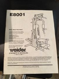 E8001 Weider work out equipment