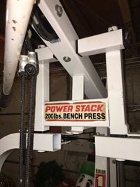 Power Stack 200 lbs bench press Weider workout set