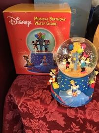 Disney Musical Birthday Water Globe