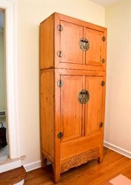 BUY IT NOW!  Lot #108, Chinese Wedding Cabinet / Armoire, this is the 2nd available piece,
(Approx. 39-1/2" L x 18-1/4" W x 92" H), $2,000 each