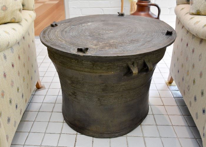 Large Metal Container (Used as Side Table)