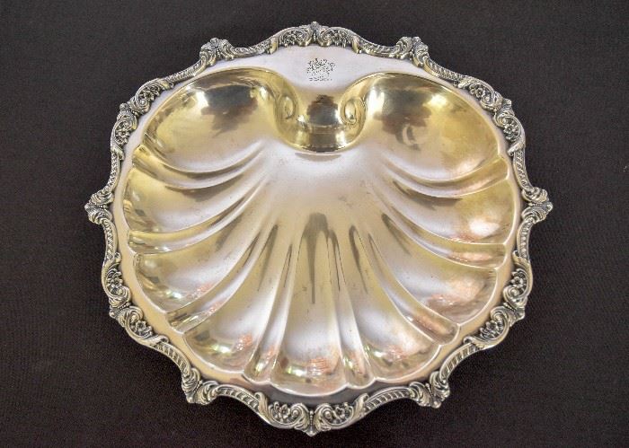 Silver Plate Scallop Serving Plate