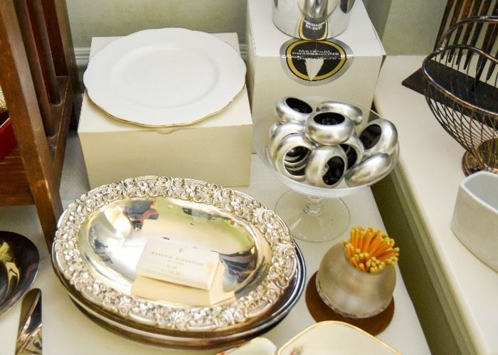 Silver Plate, Napkin Rings, Salad Dishes