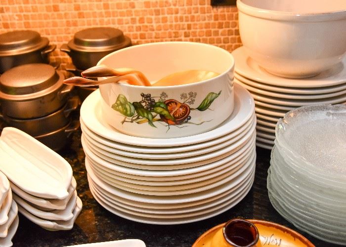 White Everyday Dishes, Glass Salad Plates