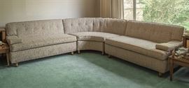 Mid Century Modern 3-Piece Sectional (Fabric in excellent condition) 900.00