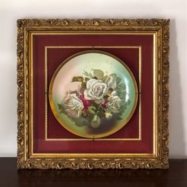 Framed Decorative Painted Roses Bowl (10") 45.00