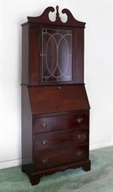 1930's Glass Front Secretary 225.00