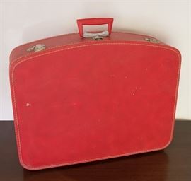 Vintage Vermillion Large Luggage/Suitcase 45.00