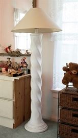 1980's Retro Faux Stone Twist Floor Lamp 195.00