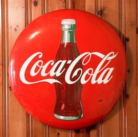 Original Coco-Cola Metal Button Sign (36") 600.00