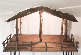 Vintage Nativity Scene Structure w/Light 45.00
