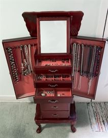 8-Drawer Jewelry Cabinet w/Mirror 225.00
