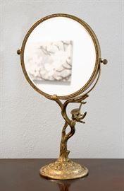 Gilt Vanity Mirror w/Branch & Bird 27.00