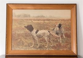Hunting Dog Bird Dog Print (33"x24.5") 90.00