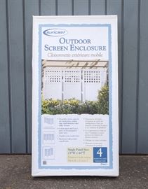 Suncast White Outdoor 4-Panel Screen Enclosure (44"x23" single panel size - new in box) 75.00 each (2 available)