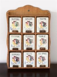 Rooster Themed Spice Rack 24.00