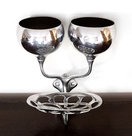 Chrome Soap Dish w/2 Cups 15.00