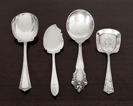 1920's Antique Casserole Spoon 39.00, Jelly Spoon 30.00, Ladel 60.00, Nut Spoon 19.50