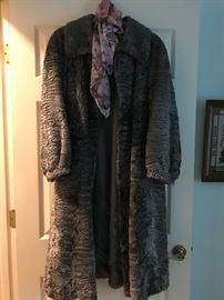 Vintage Persian lambs wool coat and matching hat(pictured elsewhere)