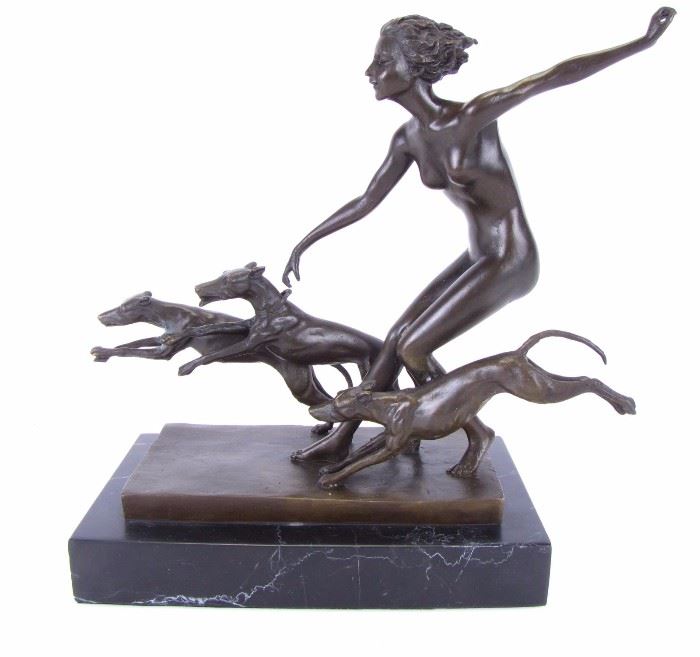 One of a collection of bronze figurines