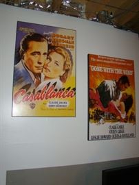 Casablanca and Gone with the wind movie posters