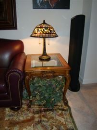 side table and lamp