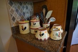 rooster dish canisters 