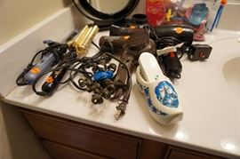 curling irons and hair dryers