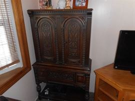 antique walnut cabinet