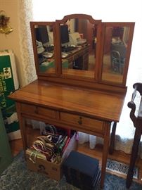 Vanity with Folding Mirror