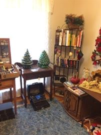 Bakers Rack, Books, Royal Manual Typewriter,