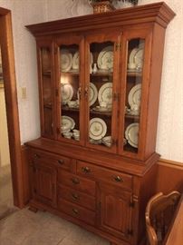 Tell City Maple China Cabinet