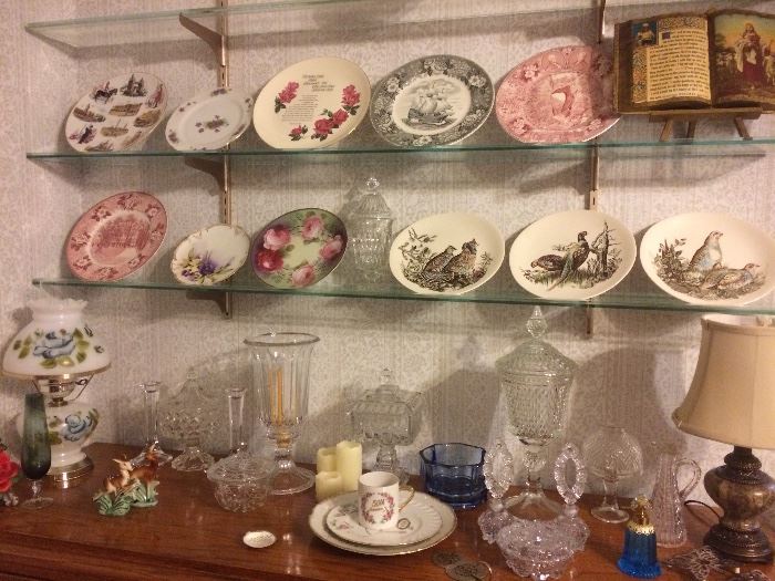 Collectible Plates, Depression Glass,