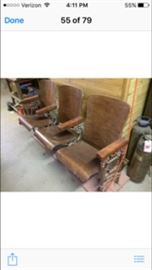 Antiques theater seats