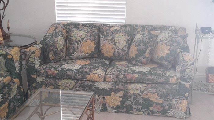 Vintage Love Seat with Slip Covers