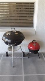 Never Used Weber Grill and Used Small Charcoal Grill