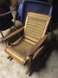 wood & cane children's rocker