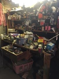 tool bench with who knows WHAT in there!