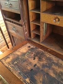 Drop front desk/cabinet (Blotter has been removed)