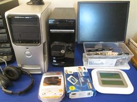 Various Dell Dimension, HP Pavilion computer items, Acer Aspire, IBM think pad