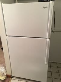 Like new Whirlpool Refrigerator. Extremely clean with no odor and no dents or scratches.