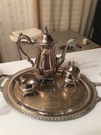 A little tea and crumpets? Silverplate by Oneida.