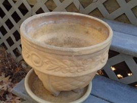 2 feet cement planters.