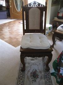 Ornately carved chair